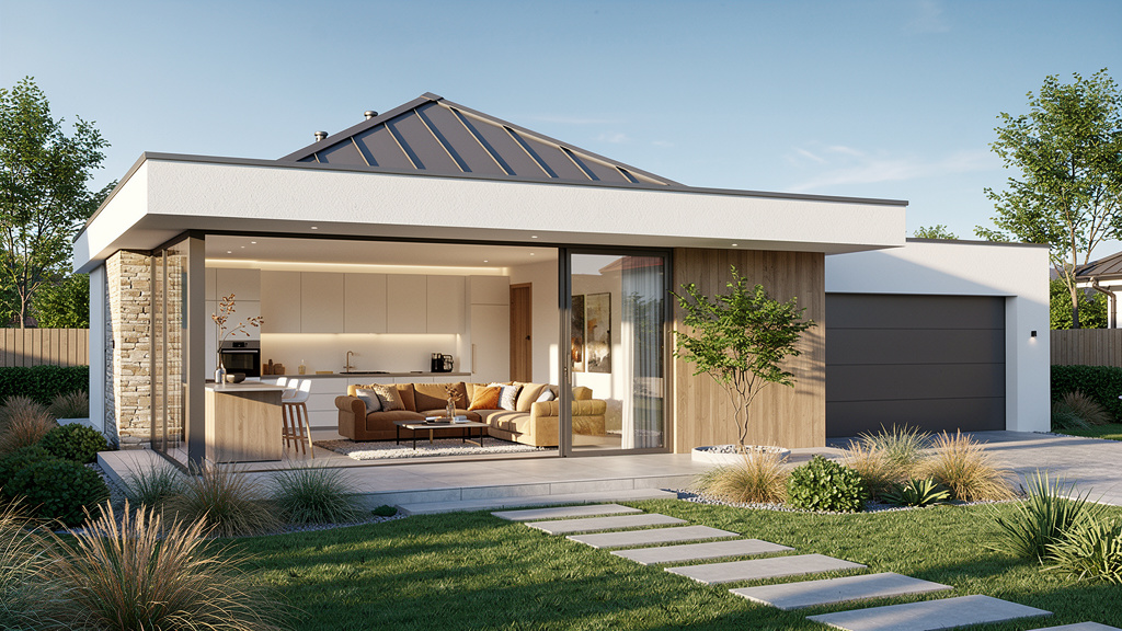 Plan maison 100m2 avec garage : prix et aménagements possibles